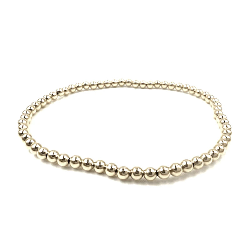 14k Gold Filled 3mm Karma Stretch Bracelet