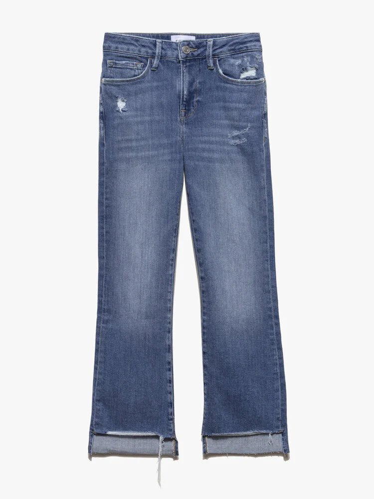 LE Crop Mini Boot Raw Stagger