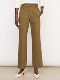 Mid Rise Faux Leather Pants