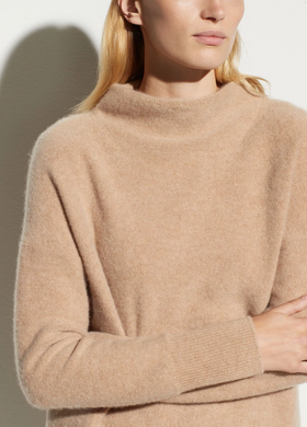 Boiled Cashmere Funnel Neck Pullover