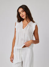 Load image into Gallery viewer, Ruffle Sleeve Tie Neck Top
