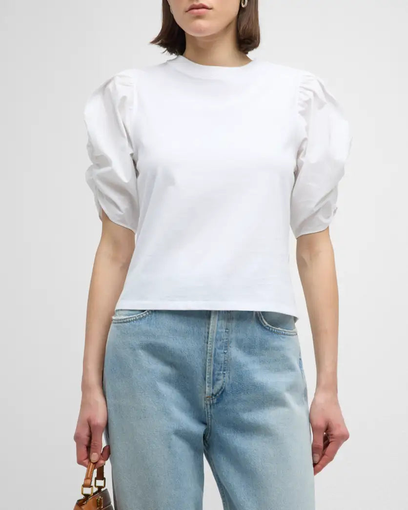 Pleated Puff Sleeve Tee