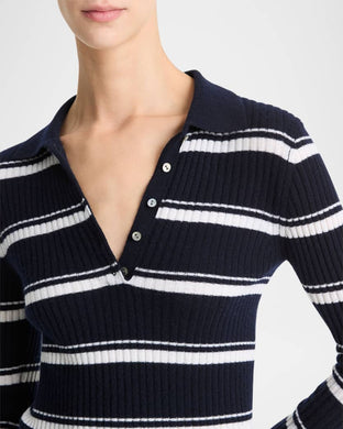 Mulberry Silk Blend Stripe Polo