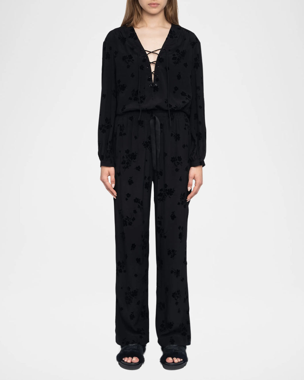 Poma Soft Flock Flowers Pant