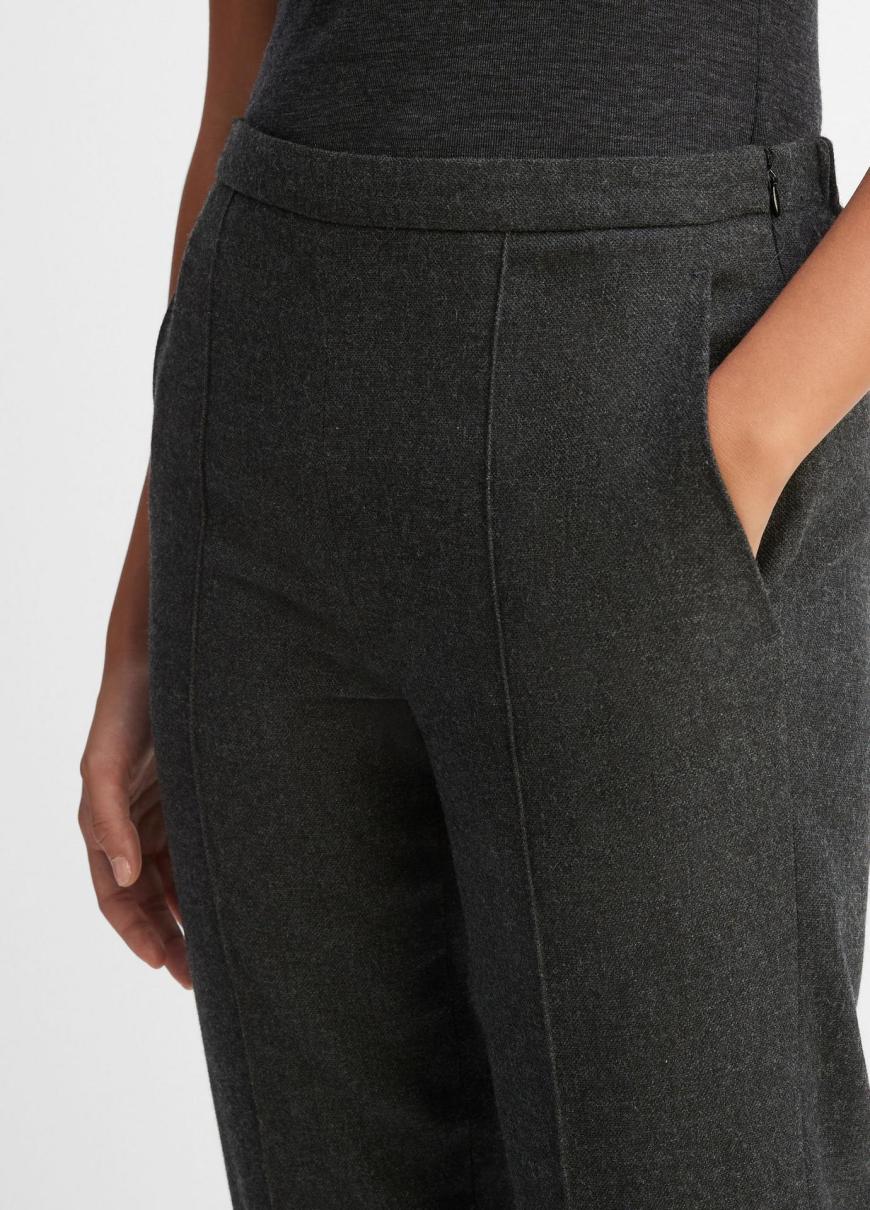 Brushed Wool Mid Rise Pant