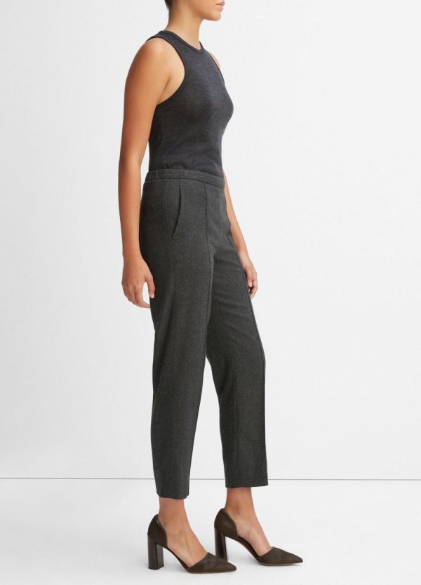 Brushed Wool Mid Rise Pant