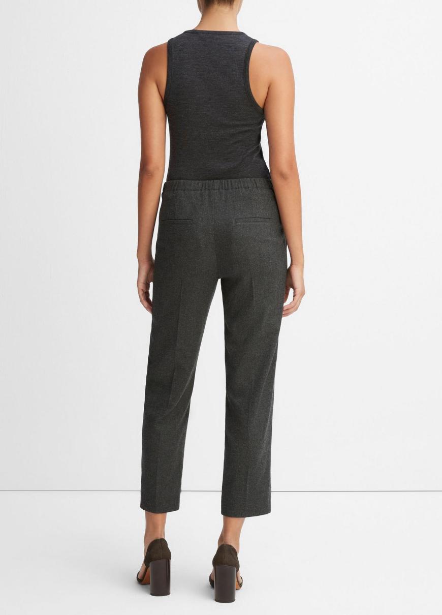 Brushed Wool Mid Rise Pant