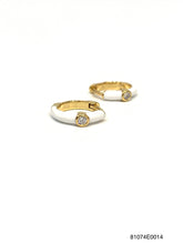 Load image into Gallery viewer, Zoe Enamel 1 CZ Huggie
