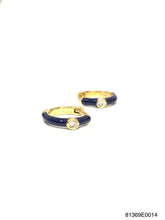 Load image into Gallery viewer, Zoe Enamel 1 CZ Huggie
