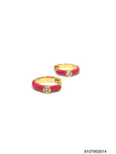 Load image into Gallery viewer, Zoe Enamel 1 CZ Huggie
