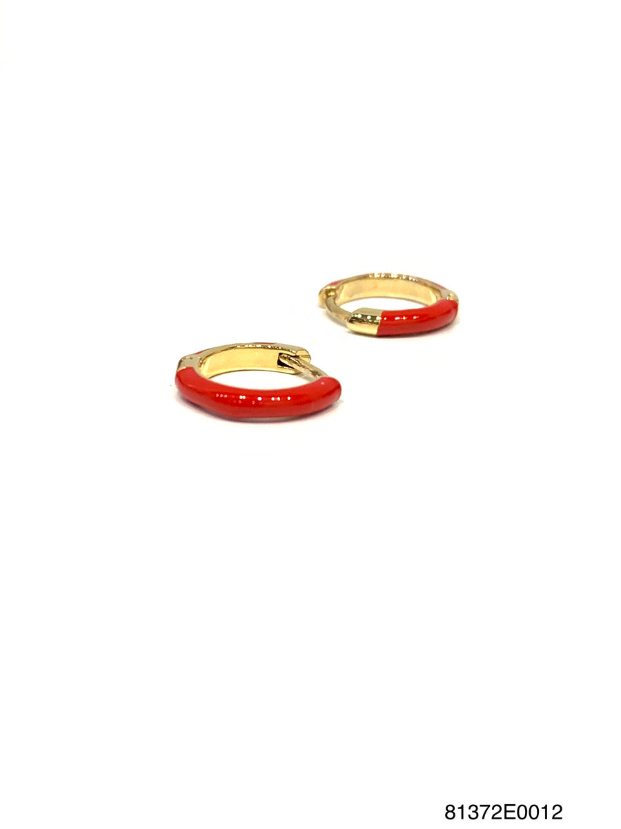 Zoe enamel plain huggie