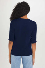 Load image into Gallery viewer, Ruched Half Sleeve Tee
