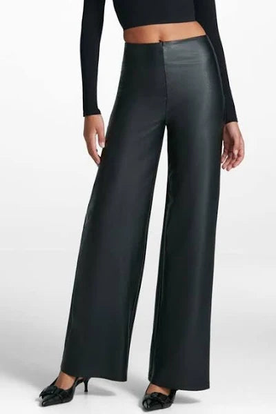 Matte Metallic Wide Leg Trouser