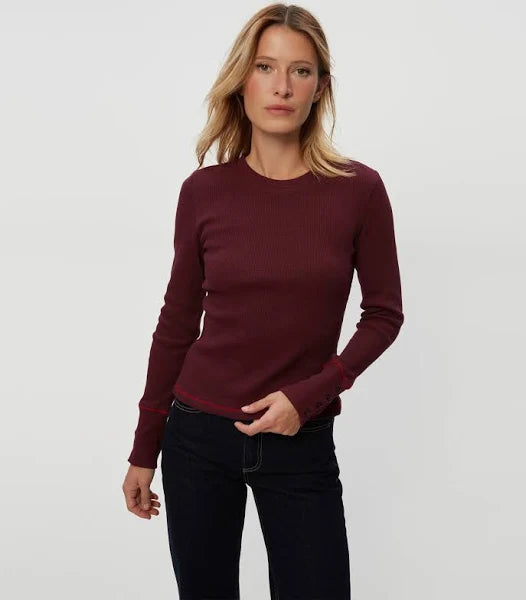 Willa Crew Neck Button Cuff