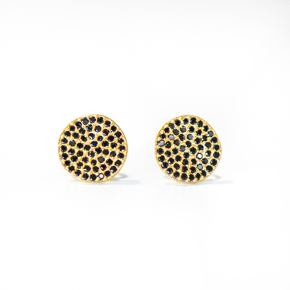 Spinel Wavy Stud Earrings