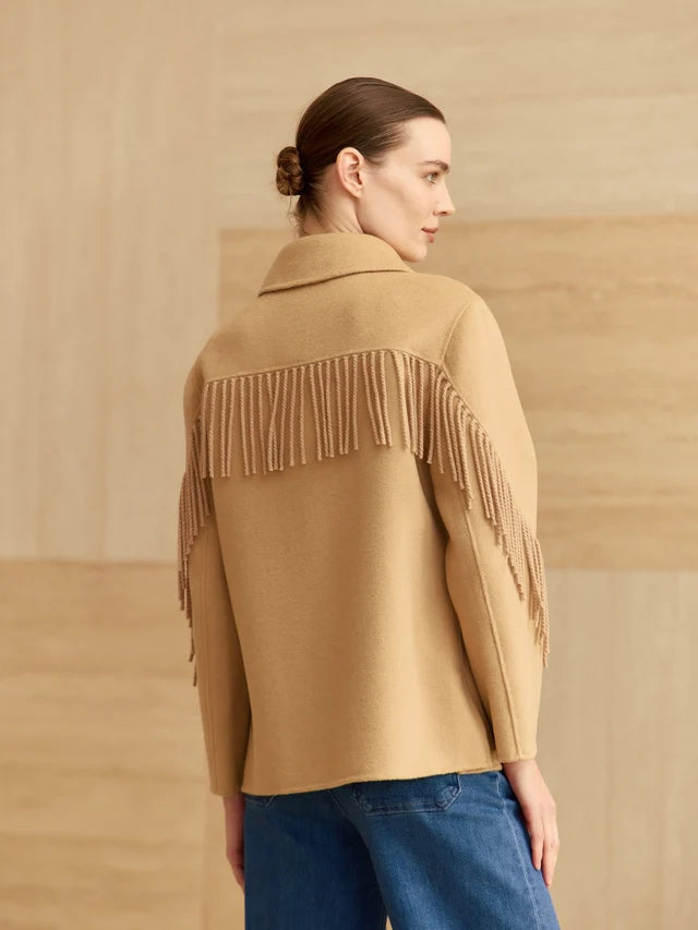 Western Fringe Cashmere Jacket