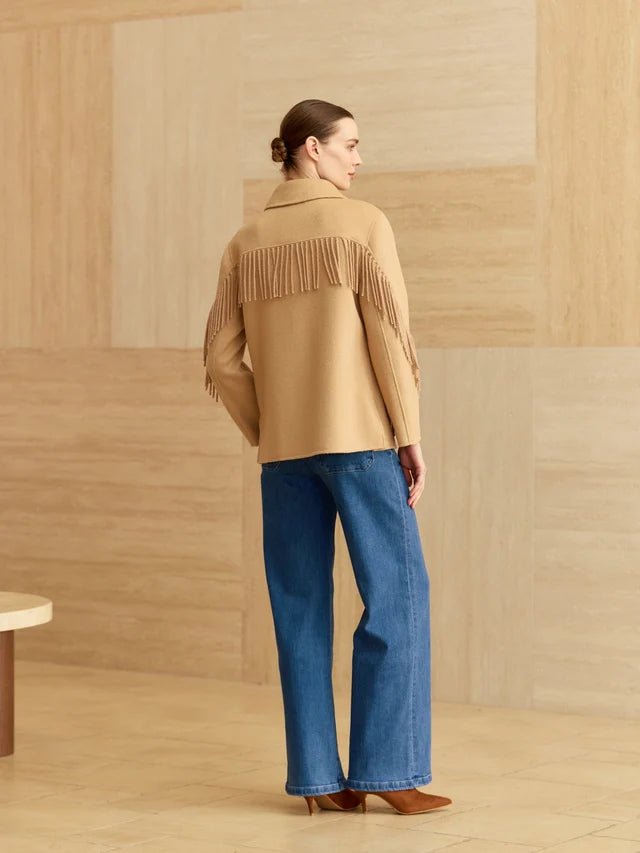 Western Fringe Cashmere Jacket