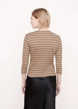 Load image into Gallery viewer, Striped 3/4 Sleeve Crew
