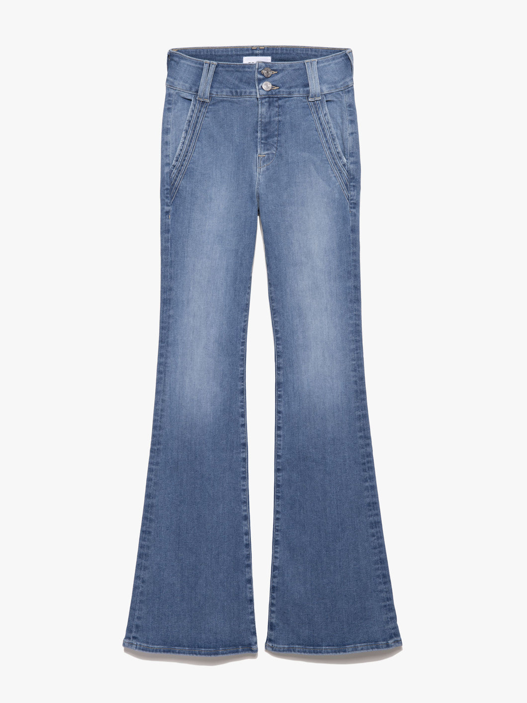 Double Detail Flare Jeans
