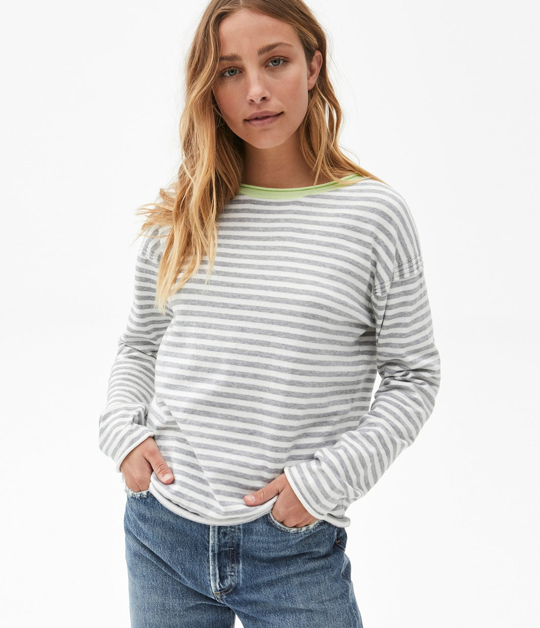 Ringer Pullover Sweater