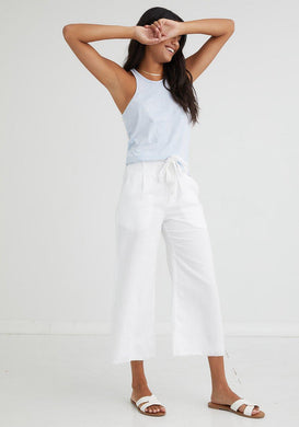 Button Front Wide Pants