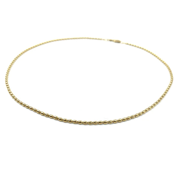 14k Gold Filled Oval Pattern Necklace